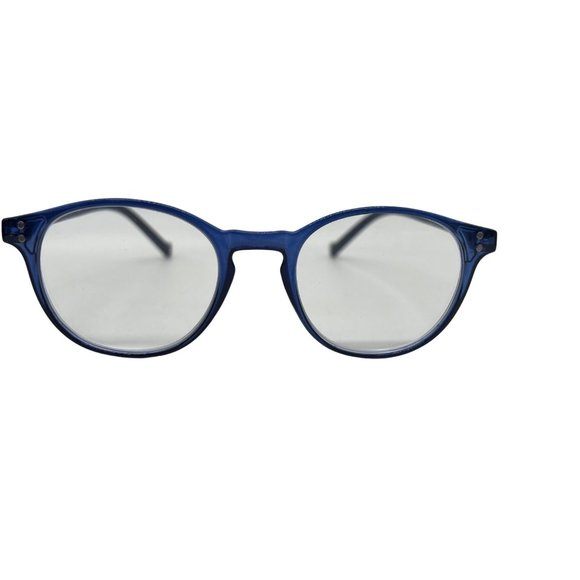 Norperwis Womens Reading Fashion Glasses Blue  +1.50 Round Frame - Picture 1 of 12